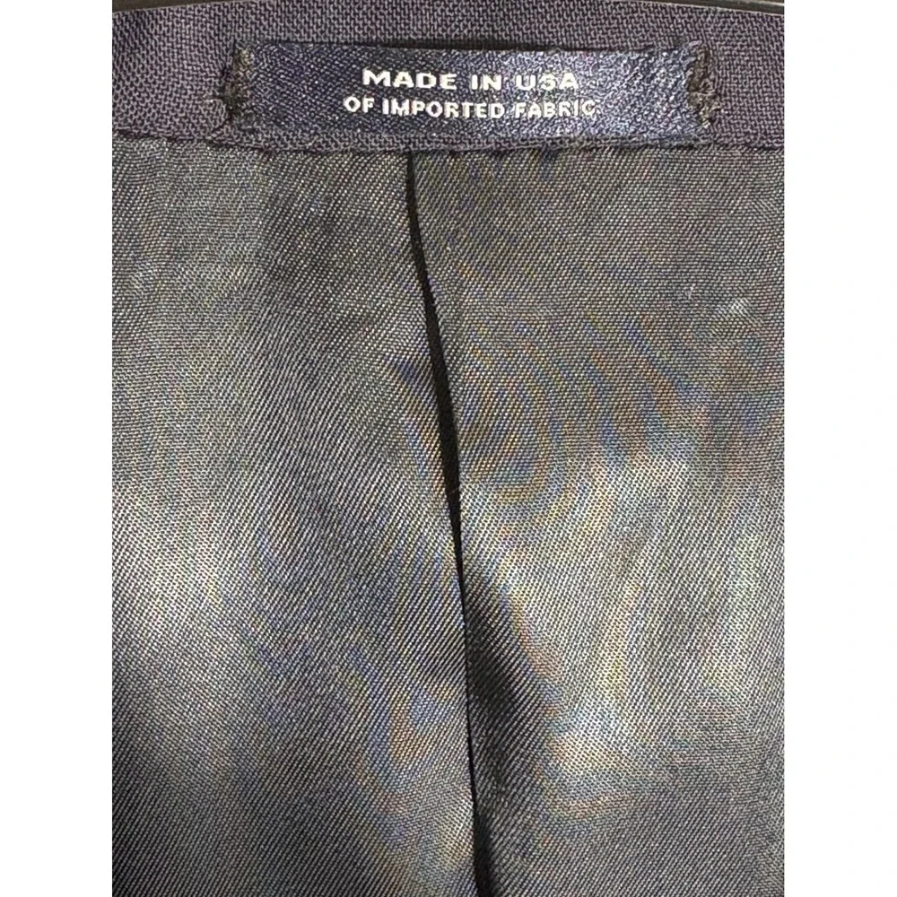 Hart Schaffner Marx‎ Navy Blazer Mens Gold Buttons Made USA Imported Fabric 44R